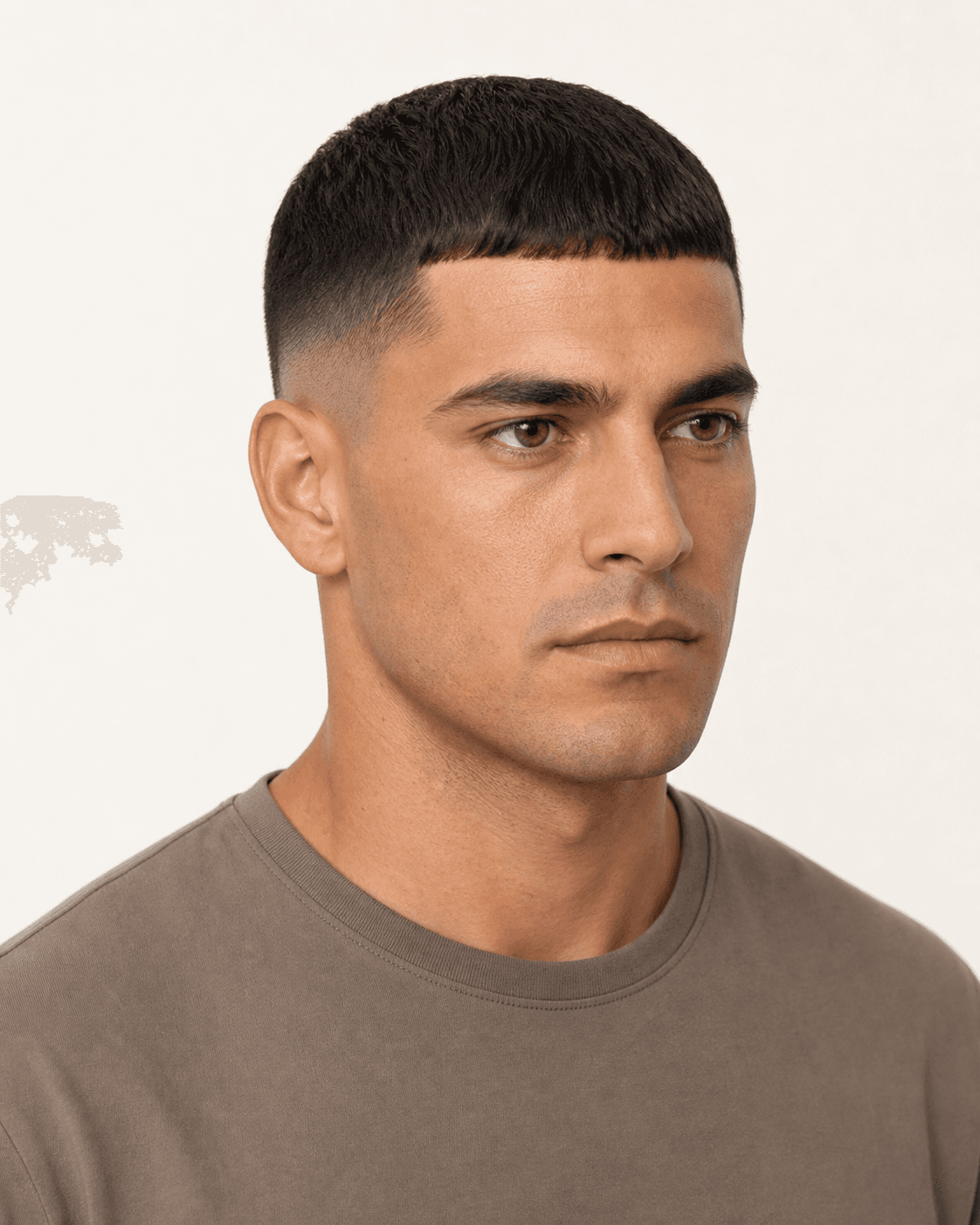 Classic Caesar Cut with Low Fade