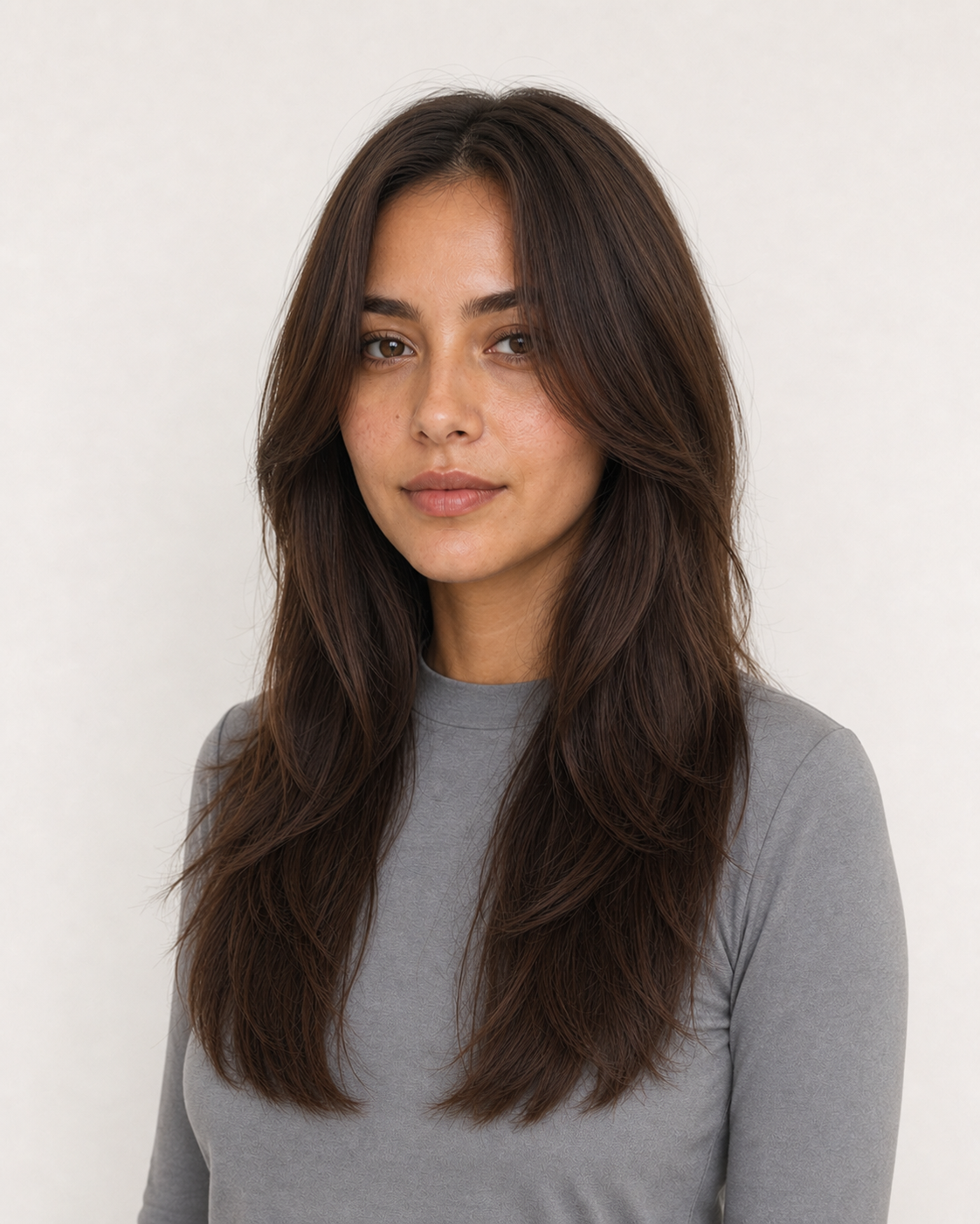 Long Layers with Curtain Fringe